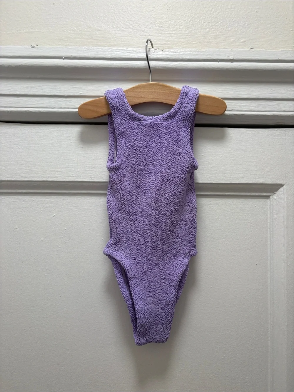 Hunza G Kids Lavender Terry One-Piece Swimsuit
